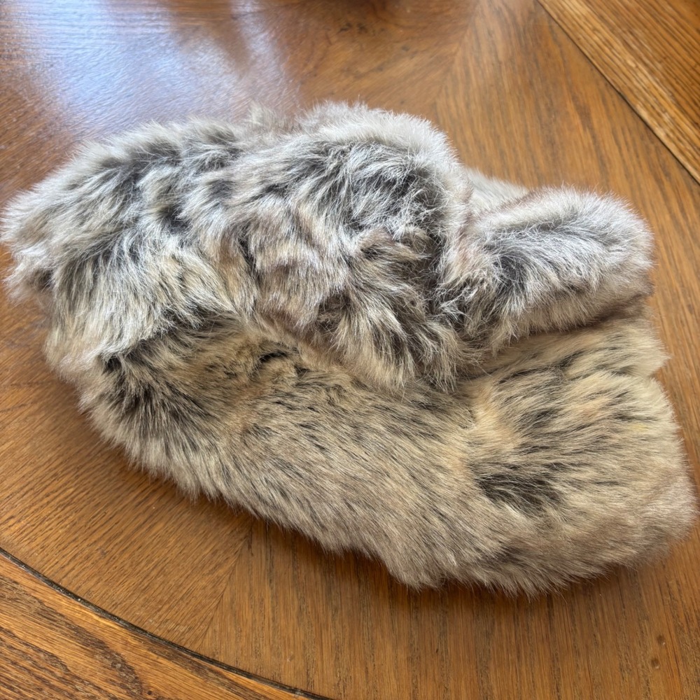 Preston & York Faux Fur Hat Brown Tan Ear Warmer Made in Canada - Picture 2 of 5